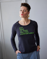 THE VINTAGE LONGSLEEVE // NHTMYFC // neon green / blue-grey