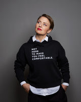 THE NHTMYFC HOODIE // black / white print