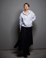 THE ZIP HOODIE // SORRY. NOT SORRY / black on light grey