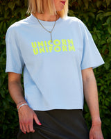 UNICORN UNIFORM // light blue / neon yellow