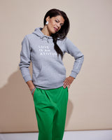 THE LOVE HOODIE // LOVE IS AN ATTITUDE / grey / white