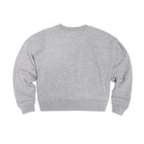 THE CROP SWEAT | grey // neon yellow | front print