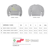 THE CROP SWEAT | grey // grey | BACK PRINT