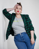 THE T | grey // neon yellow | FRONT PRINT