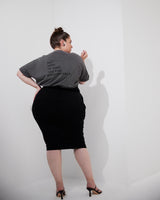 THE ROUND T | grey // black | BACK PRINT