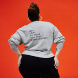 THE CROP SWEAT | grey // grey | BACK PRINT