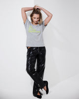 THE T | grey // neon yellow | FRONT PRINT