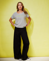 THE T | grey // neon yellow | FRONT PRINT