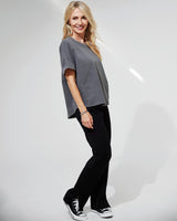 THE ROUND T | grey // black | BACK PRINT