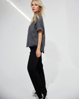 THE ROUND T | grey // black | BACK PRINT