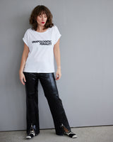 THE UNAPOLOGETIC FEMALITY // black on white TEE